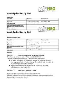 Referat 14.6.2015 - Norsk Sau og Geit