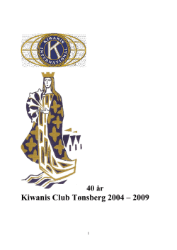 Kiwanis Club Tønsberg 40 år