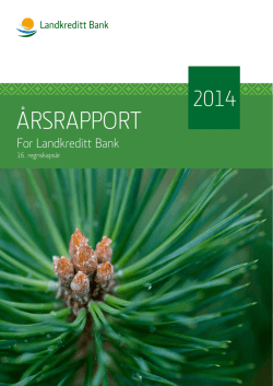 Årsrapport for Landkreditt Bank