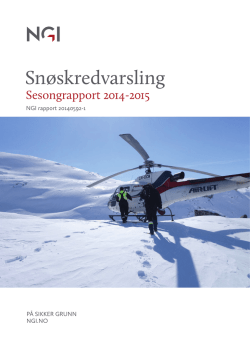 Sesongrapport for NGIs snøskredvarsling 2014