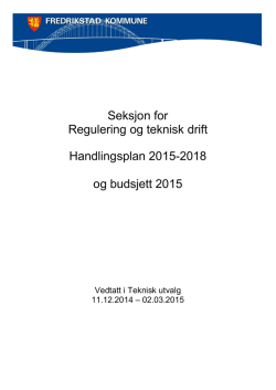 Budsjett for 2015 og Handlingsplan 2015