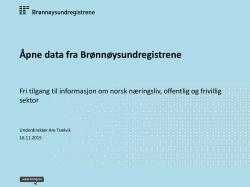 Åpne data - Brønnøysundregistrene