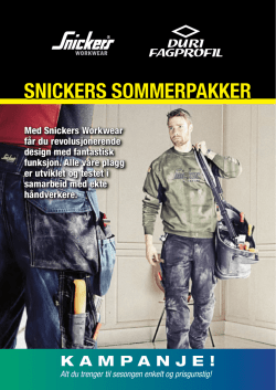 SNICKERS SOMMERPAKKER