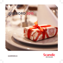 JULEBORD 2015 - Scandic Hotels
