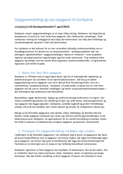 Uttalelse om oppgavemeldingen Storbynettverket_april 2015