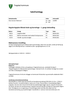 Reguleringsplan Båstad skole og barnehage