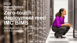 Zero-touch deployment med IMC BIMS