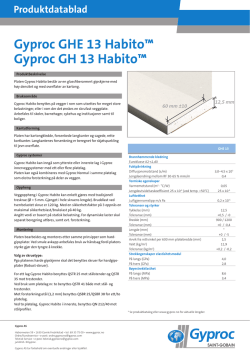 Gyproc GHE 13 Habito™ Gyproc GH 13 Habito™