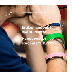 Brukerhåndbok for nye studenter Handbook for new