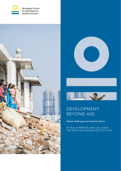 Development BeyonD AiD: - ForUM for Utvikling og Miljø