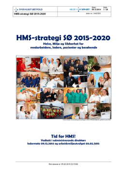 Sak 12-15 Vedlegg HMS-strategi for Sykehuset Østfold 2015-2020
