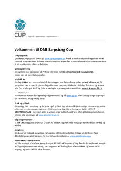 Velkommen til DNB Sarpsborg Cup