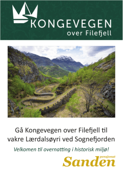 Gå Kongevegen over Filefjell til vakre Lærdalsøyri ved Sognefjorden