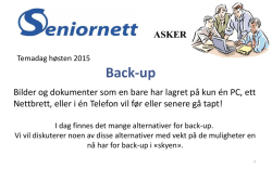 Back-up - Seniornett
