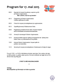 Program for 17. mai 2015