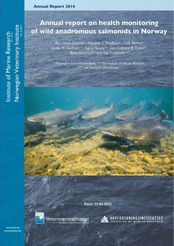 Health monitoring of anadromous salmonids from western Norway