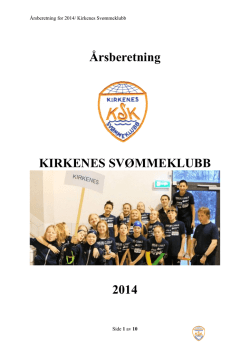 ÅRSBERETNING2015 pdf - Kirkenes Svømmeklubb