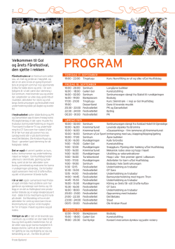 Program for Fårefestivalen 2015 finner du her