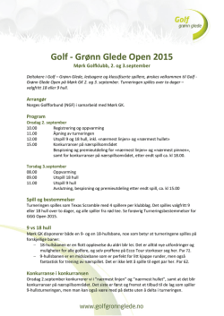 Golf - Grønn Glede Open 2015