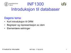 begreper - Universitetet i Oslo