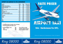 AIRPORT TAXI - Norgestaxi AS