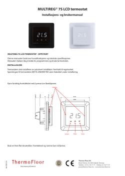 MULTIREG® 7S LCD termostat - Thermo