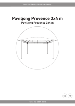 Paviljong Provence 3x4 m