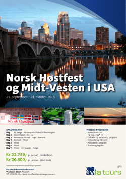 Norsk Høstfest og Midt-Vesten i USA