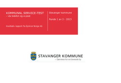 den siste testen - Stavanger kommune