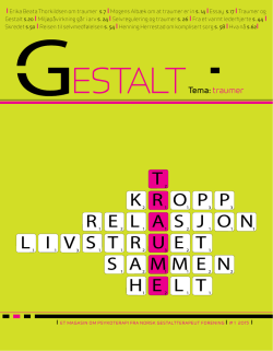 GESTALT 2015 nr. 1 - Norsk Gestaltterapeut Forening