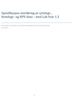 og HPV-data – med Lab Svar 1.3