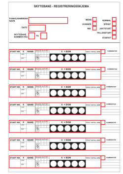 SKYTEBANE - REGISTRERINGSSKJEMA