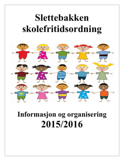 Informasjon og organisering 2015,2016