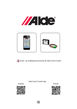 Bruks- og installasjonsanvisning for Alde Smart Control Android