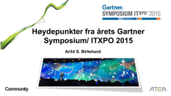 Høydepunkter fra årets Gartner Symposium