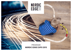 PROGRAM NORDIC EDGE EXPO 2015