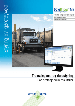 DataBridge™ MS Styring av kjøretøyvekt