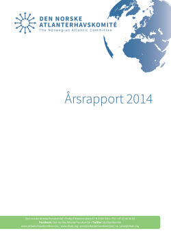Årsrapport 2014 - Den Norske Atlanterhavskomite