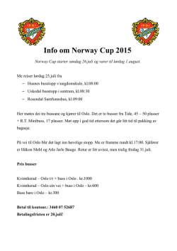 Informasjon om Norway Cup