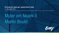 Myter om Noark-5 Martin Bould