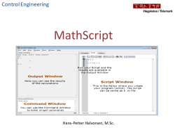 Introduction to MathScript