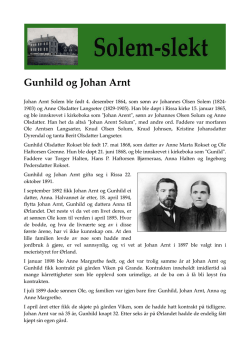 Gunhild og Johan Arnt