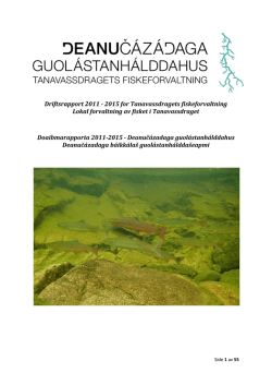 Driftsrapport – doaibmarapporta - Tanavassdragets Fiskeforvaltning
