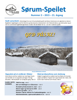 Les hele Sørum-Speilet nr. 2/2015