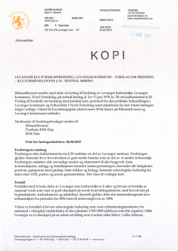 Adresseliste Riksantikvaren sender med dette ut forslag til fredning