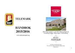 Håndboka for 2015/16 - NBF Telemark Bridgekrets