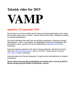 Lydteknisk rider Vamp 2015 25.sep