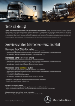 Serviceavtaler Mercedes-Benz lastebil Tenk så deilig!