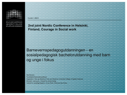 2nd joint Nordic Conference in Helsinki, Finland June