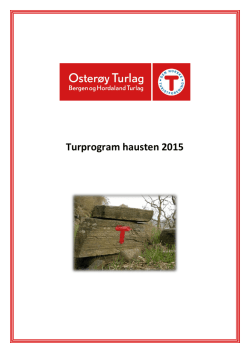 Turprogram hausten 2015
